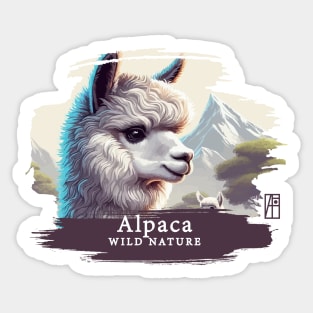 Alpaca - WILD NATURE - ALPACA - 4 Sticker